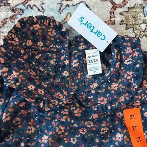 Toddler Long Sleeve Shirt With Floral Design - 2T